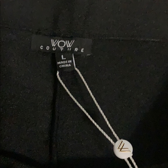 WOW COUTURE SPARKLE BANDAGE STRIPED LUREX PANTS - Picture 2 of 3